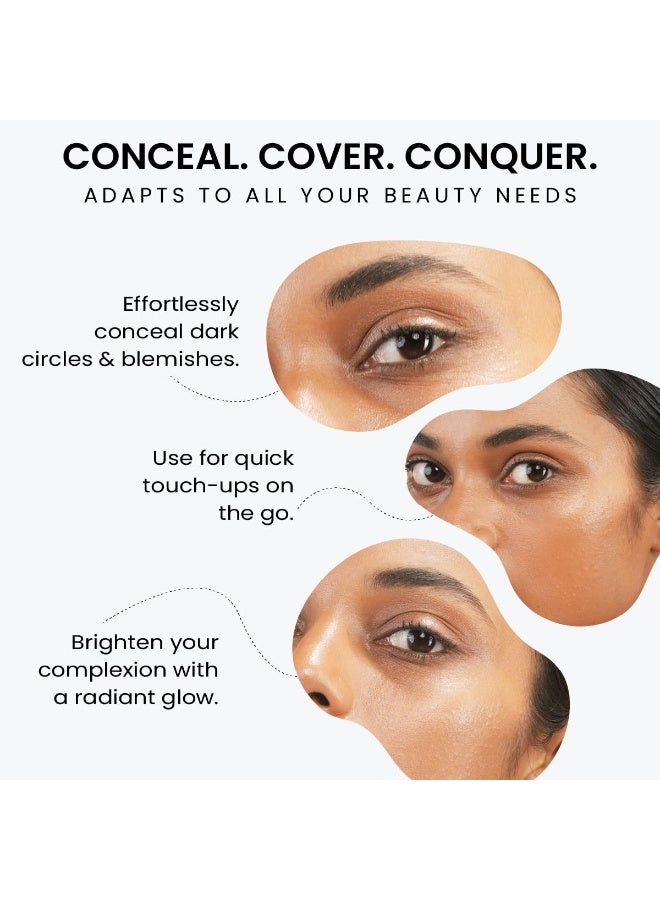 INSIGHT Airbase Concealer with Medium Coverage | Natural Finish | Crease-Resistant & Long-Lasting | Lightweight | For All Skin Types – (Nutmeg Delight) - 9g - Image 3